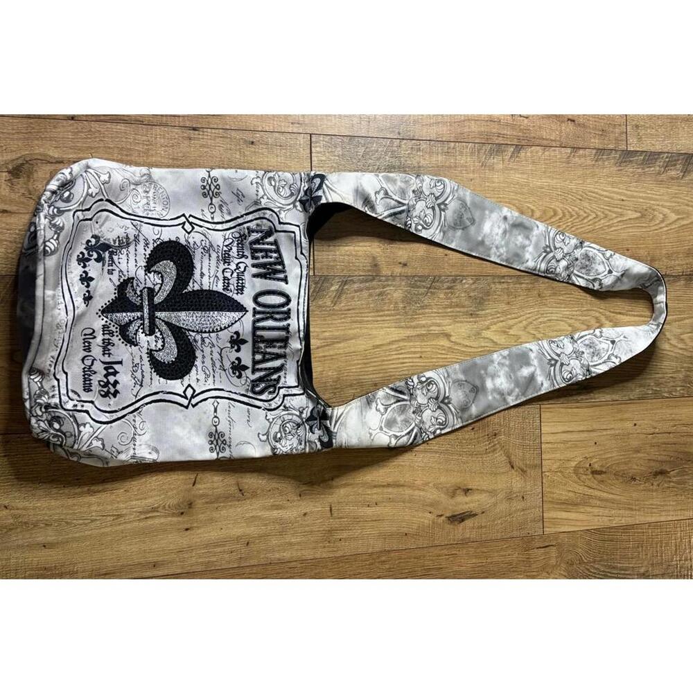 Jazz New Orleans Fleur de Lis Shoulder Bag Handbag Women's Y2k Streetwear Purse